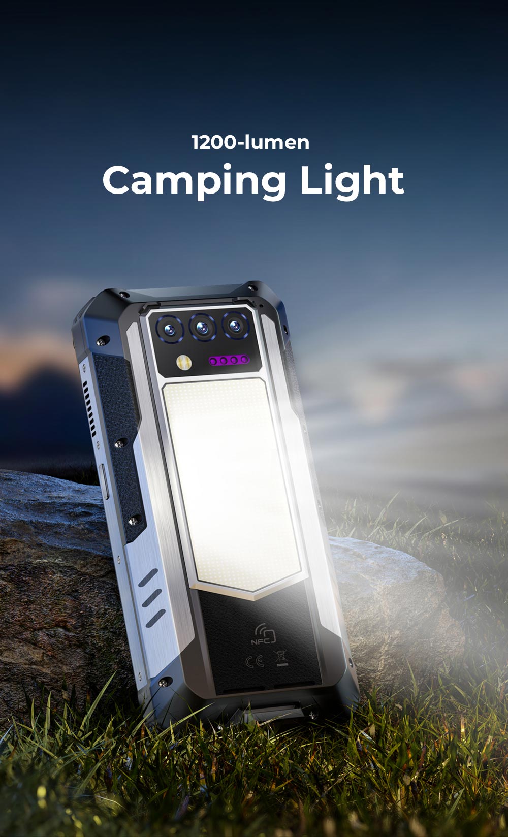 OUKITEL WP100 TITAN,CPU:Dimensity 7300 120Hz 6.8-inch screen,33000mAh Battery,16GB RAM,512GB ROM