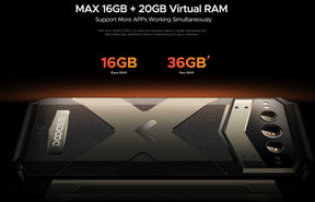 DOOGEE V MAX PLUS, CPU Dimension 7050 120Hz 6,58 Inches, [5G Global Frequency Band] 16GB RAM, 512GB ROM