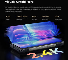 OUKITEL WP30 PRO, CPU Dimensity 8050 120Hz 6.78 Inches,12GB RAM, 512GB ROM