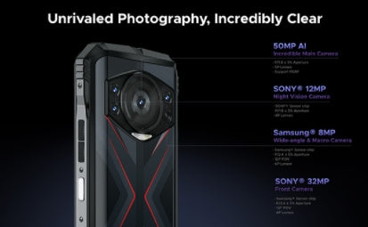 DOOGEE S118,Helio G99 120Hz 6,58inch,10800mAh Bateria, 8GB RAM,512GB ROM