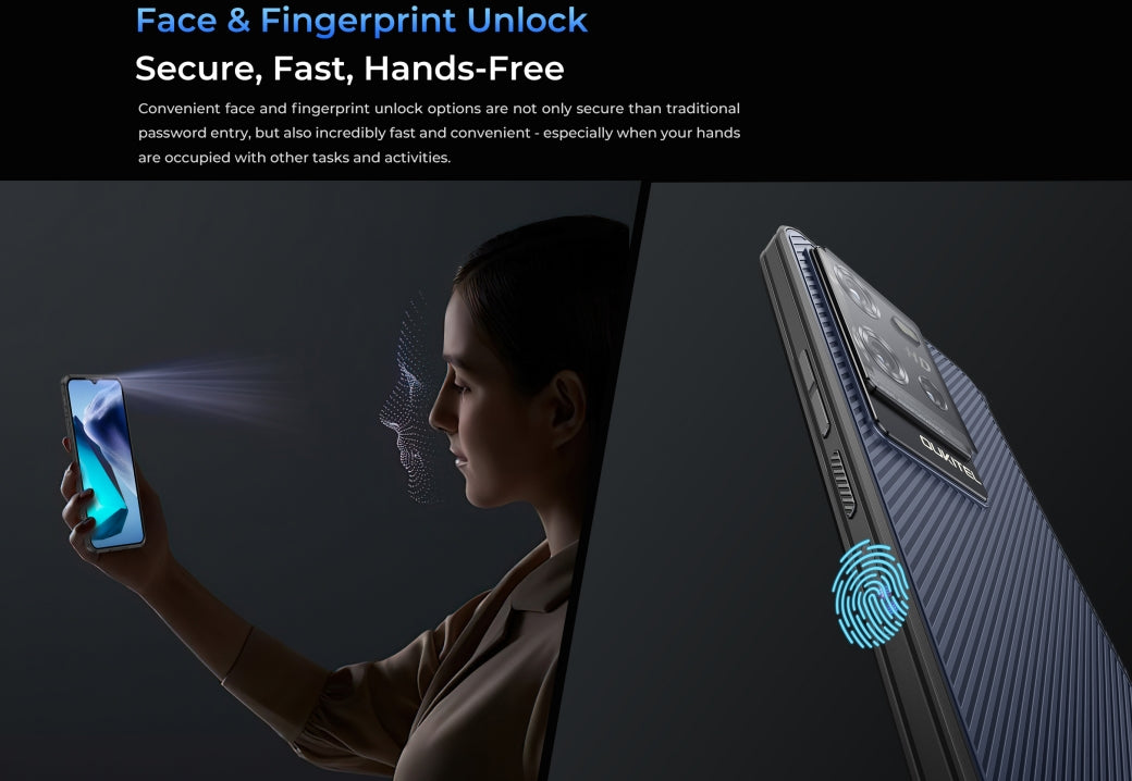 OUKITEL WP50, CPU Dimensity 6100+120Hz 6.6-inch,4GB RAM, 256GB ROM