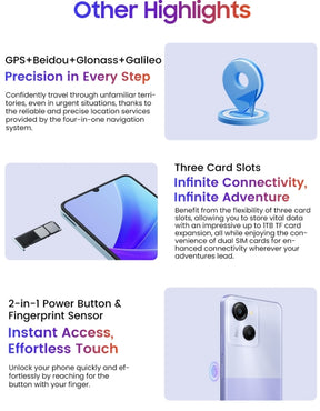 OSCAL MODERN 8, Helio T616 120Hz 6.75-inch screen, 4G Cost-effective Smartphone, 8GB RAM, 256GB ROM