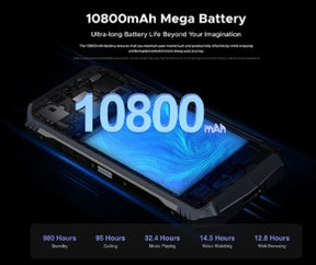 DOOGEE S118,Helio G99 120Hz 6,58inch,10800mAh Bateria, 8GB RAM,512GB ROM