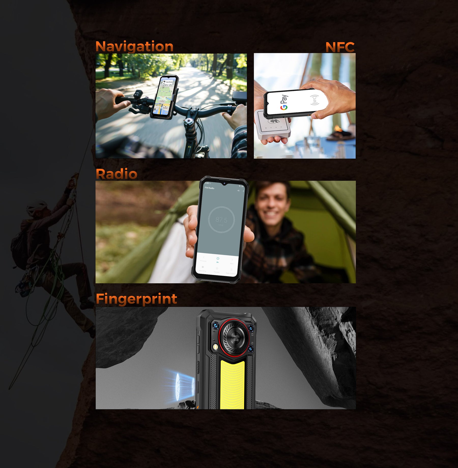 OUKITEL WP53PRO,CPU:Unisoc T615 120Hz 6.52inch,8GB RAM,256GB ROM