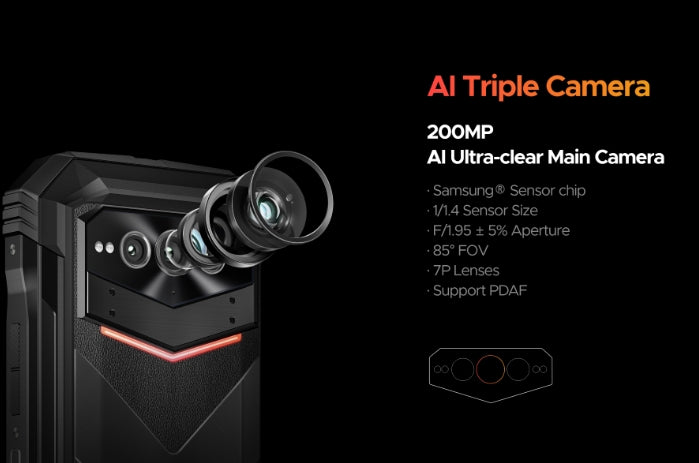 DOOGEE V MAX PLUS, CPU Dimension 7050 120Hz 6,58 Inches, [5G Global Frequency Band] 16GB RAM, 512GB ROM