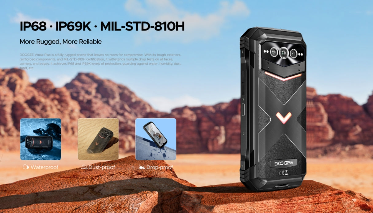 DOOGEE V MAX PLUS, CPU Dimension 7050 120Hz 6,58 Inches, [5G Global Frequency Band] 16GB RAM, 512GB ROM