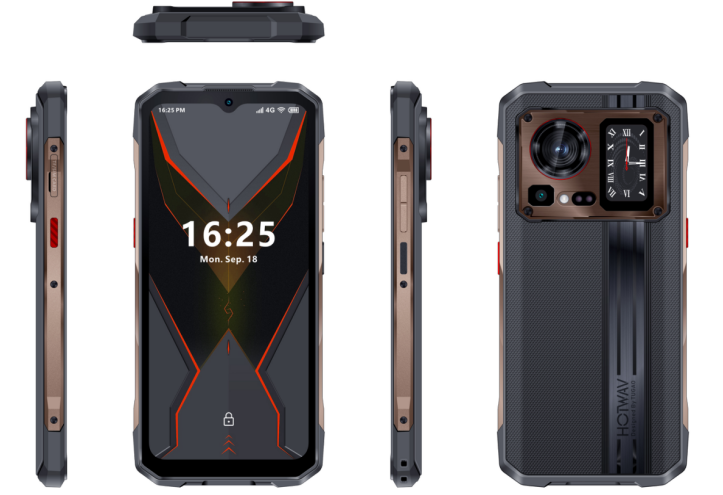 HOTWAV Cyber 15 4G tela de 6,6 polegadas smartphone à prova de triplo 12 GB de RAM 256 GB de ROM