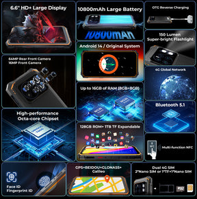 HOTWAV CYBER 13 CPU: T606 120 Hz 6,6 polegadas 8GB RAM 128GB ROM