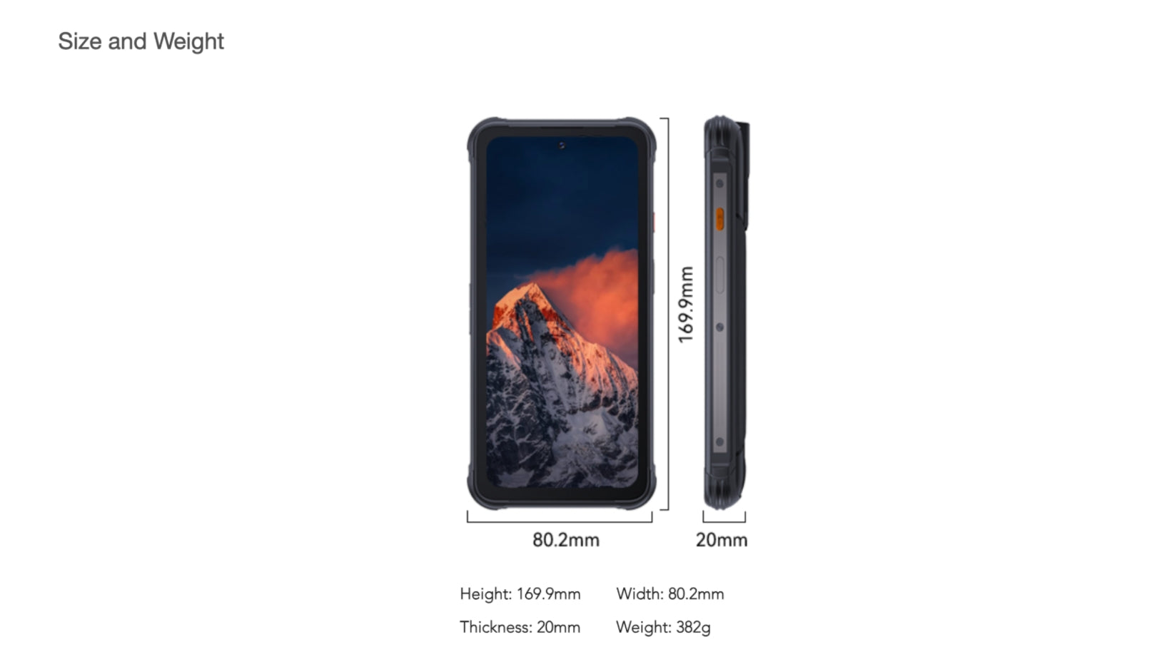 Cubot Kingkong 8 Helio MT8788 120Hz tela de 6,528 polegadas 12GB de memória 256GB ROM