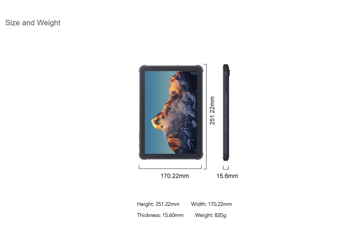 Cubot TAB KINGKONG Helio MT8788 120Hz tela de 10,1 polegadas 16GB memória 256GB ROM