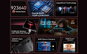 Cubot MAX 5 Helio Dimensity 8200 120Hz tela de 6,95 polegadas 5G 12GB memória 256GB ROM