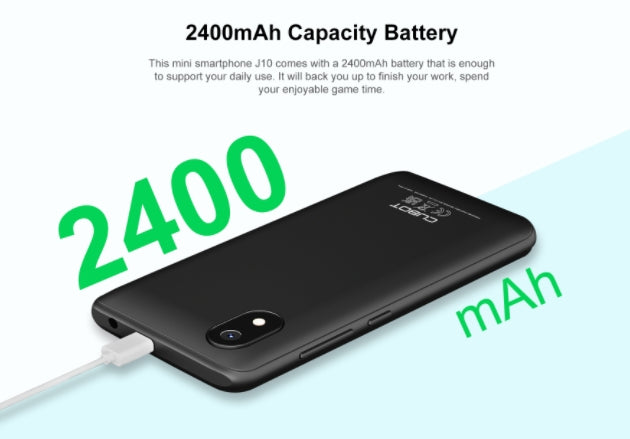 Cubot J10, tela Helio SC7731E 120Hz 4,0 polegadas, smartphone 3G, 1GB RAM, 32GB ROM