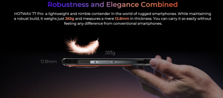 HOTWAV T7 PRO Helio MT8878 Tela de 120 Hz e 6,6 polegadas 6GB RAM 256GB ROM