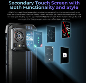 HOTWAV Cyber 15 4G tela de 6,6 polegadas smartphone à prova de triplo 12 GB de RAM 256 GB de ROM