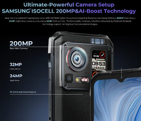 HOTWAV Cyber 15 4G tela de 6,6 polegadas smartphone à prova de triplo 12 GB de RAM 256 GB de ROM