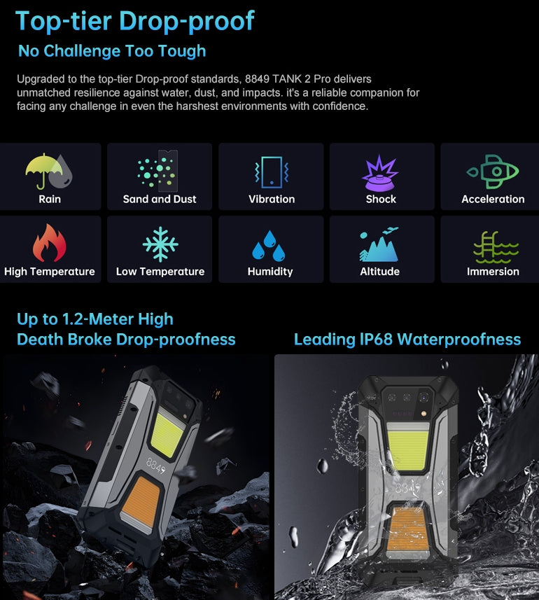 8849 TANK 2 PRO CPU MT6789 120Hz 6,81 polegadas [banda de frequência global 5G] 12GB RAM 512GB ROM