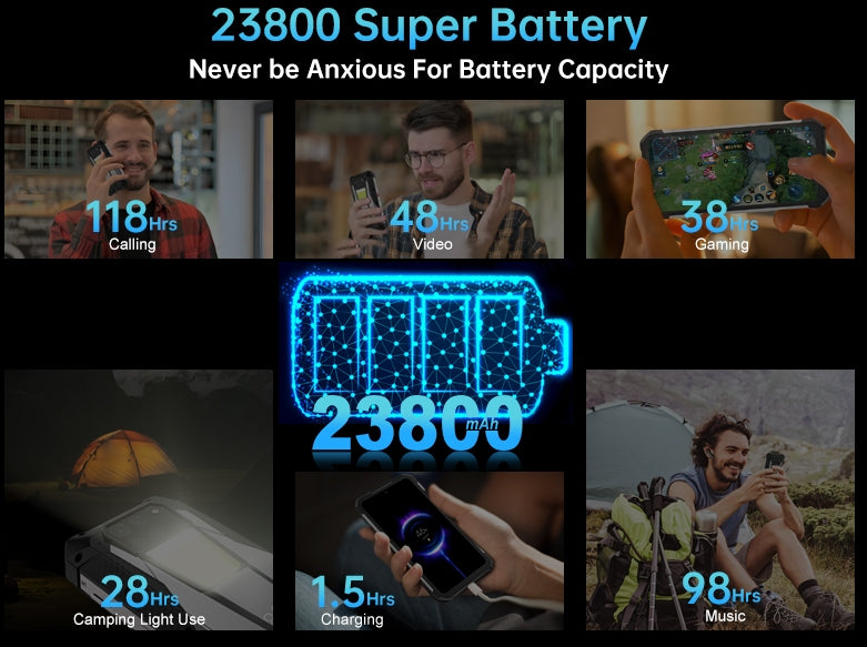 8849 TANK 36,79 polegadas [banda de frequência global 5G] 23800mAh tela grande de 6,79 polegadas 16GB + 512GB smartphone de três provas