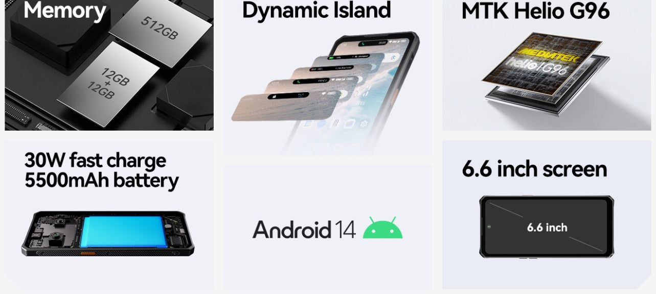 CPU IIIF150 Air3 MT6781V 120Hz tela de 6,6 polegadas 12GB RAM 512GB ROM