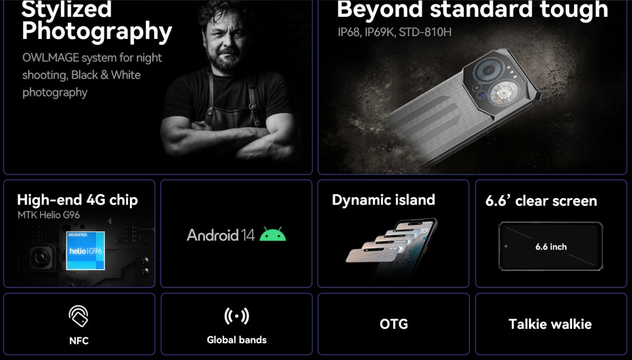 IIIF150 B3 CPU MT6781V 120Hz tela de 6,6 polegadas 4G Smartphone robusto “Novo” B3 nasceu para ser poderoso 8GB RAM 256GB ROM