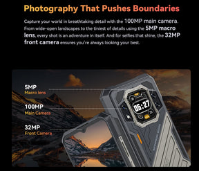 CUBOT KINGKONG X PRO CPU: Dimensity 8200 120Hz 6,72 polegadas 5G 12/24GB RAM 256GB ROM