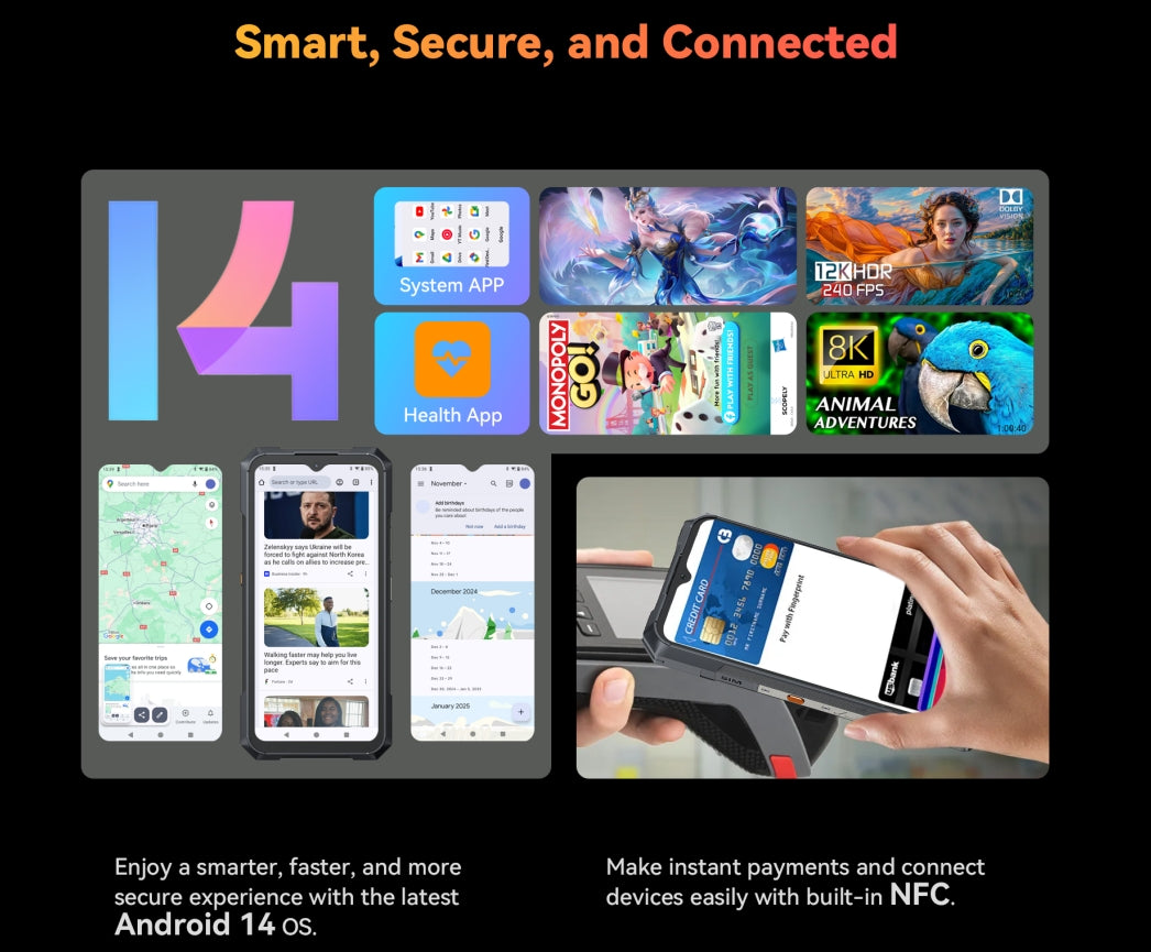 CUBOT KINGKONG X PRO CPU: Dimensity 8200 120Hz 6,72 polegadas 5G 12/24GB RAM 256GB ROM