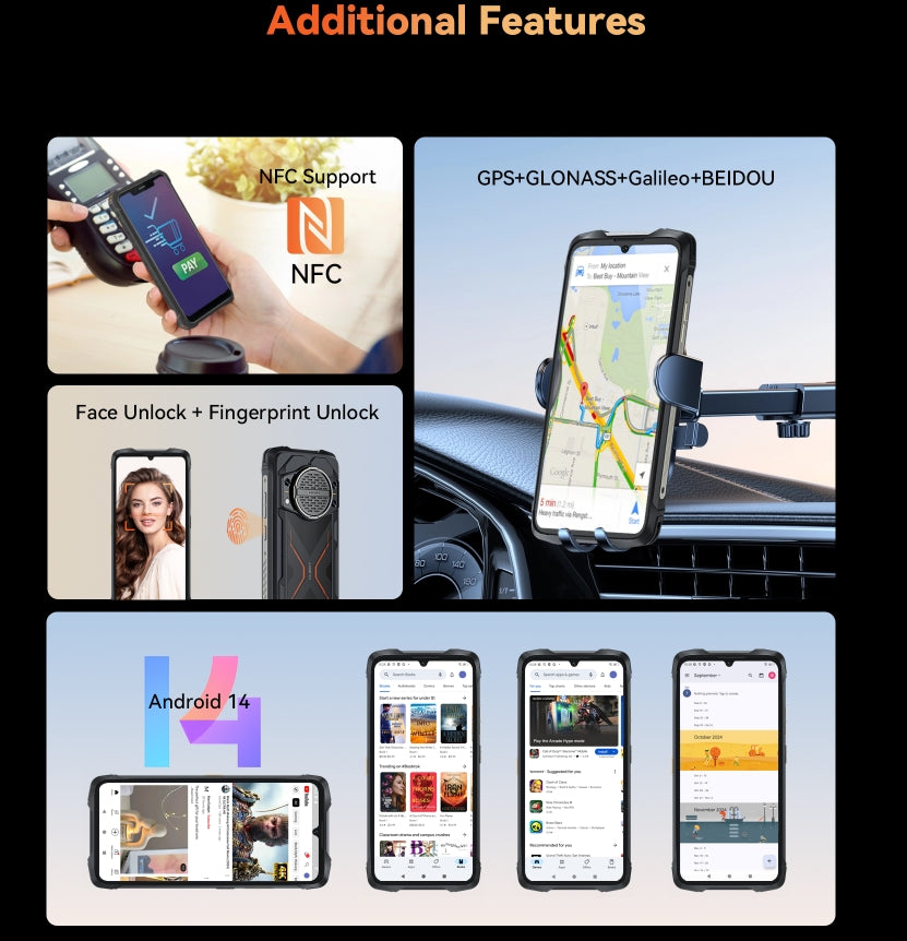 CUBOT KINGKONG POWER 3 CPU: MT8781 (G99) 120Hz 4G 6,72 polegadas 6GB/12GB+256GB