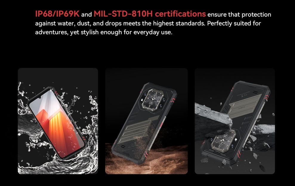 CUBOT KINGKONG STAR 2 [banda de frequência global 5G] 6,72 polegadas 12+256G+ com tela traseira de 1,85 polegadas telefone de defesa tripla