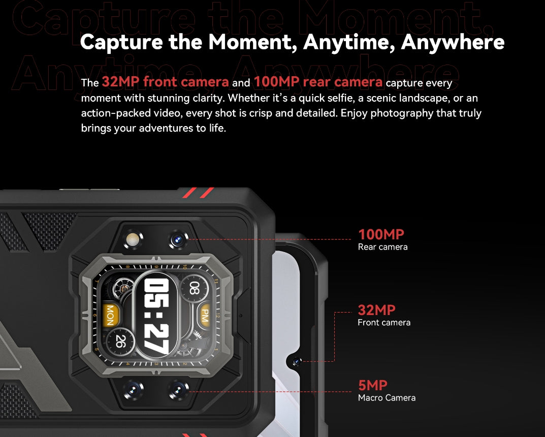 CUBOT KINGKONG STAR 2 [banda de frequência global 5G] 6,72 polegadas 12+256G+ com tela traseira de 1,85 polegadas telefone de defesa tripla