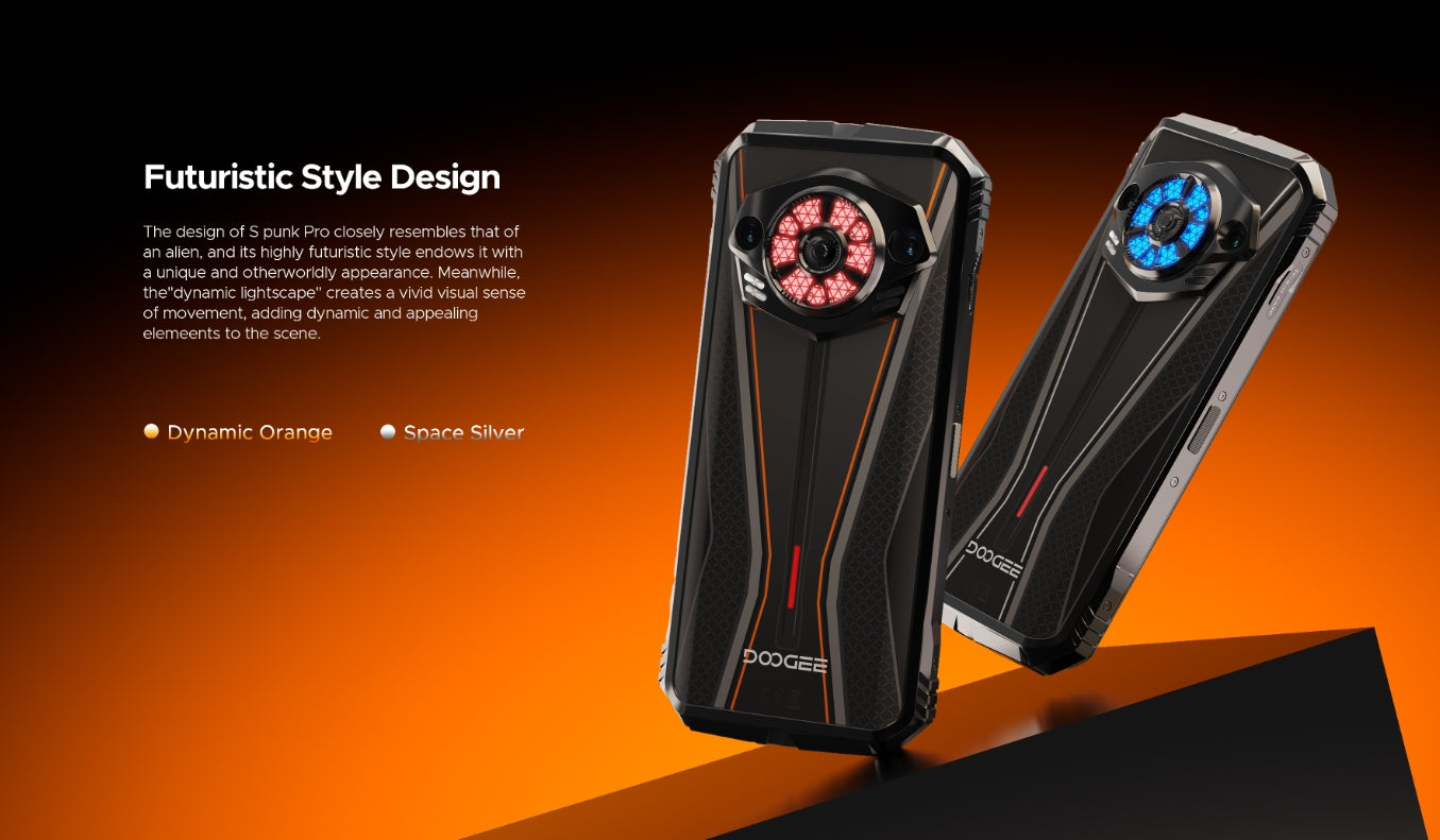 DOOGEE S Punk PRO, CPU: T7280 120Hz de 6,6 polegadas,10800mAh NFC 8GB RAM, 512GB ROM