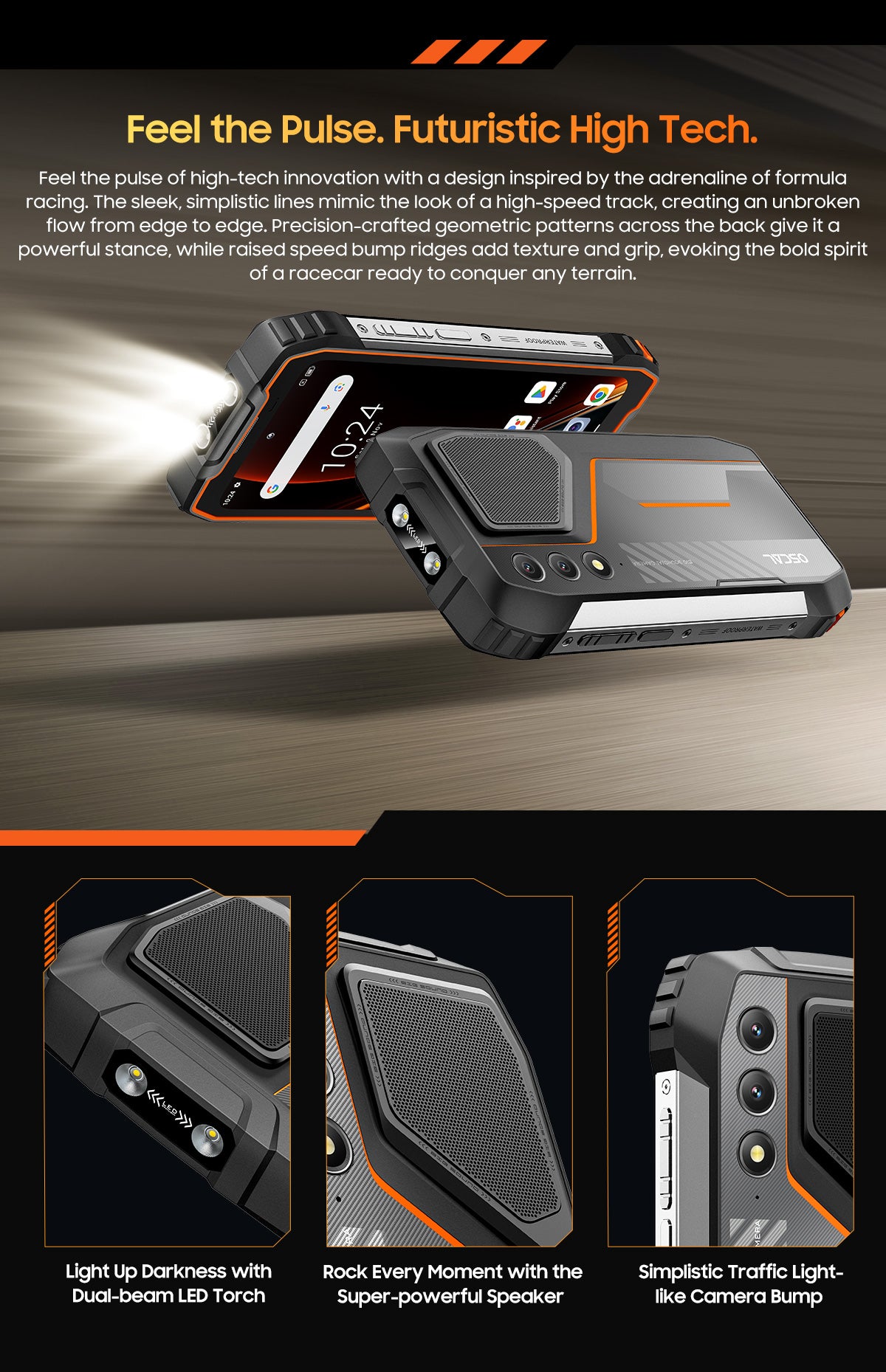 OSCAL PILOT 1,CPU:MT6769V 120Hz 6.67 inches,NFC 4G Three Proof Smartphone, 6GB RAM,256GB ROM