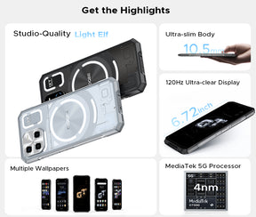 DOOGEE Blade GT Ultra, CPU: tamanho 7300 120Hz 6,72 polegadas,  16GB RAM, 512GB ROM