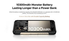 DOOGEE Blade20 Turbo, CPU: Tamanho 7050 120Hz 6,6 polegadas, 8GB RAM, 256GB ROM