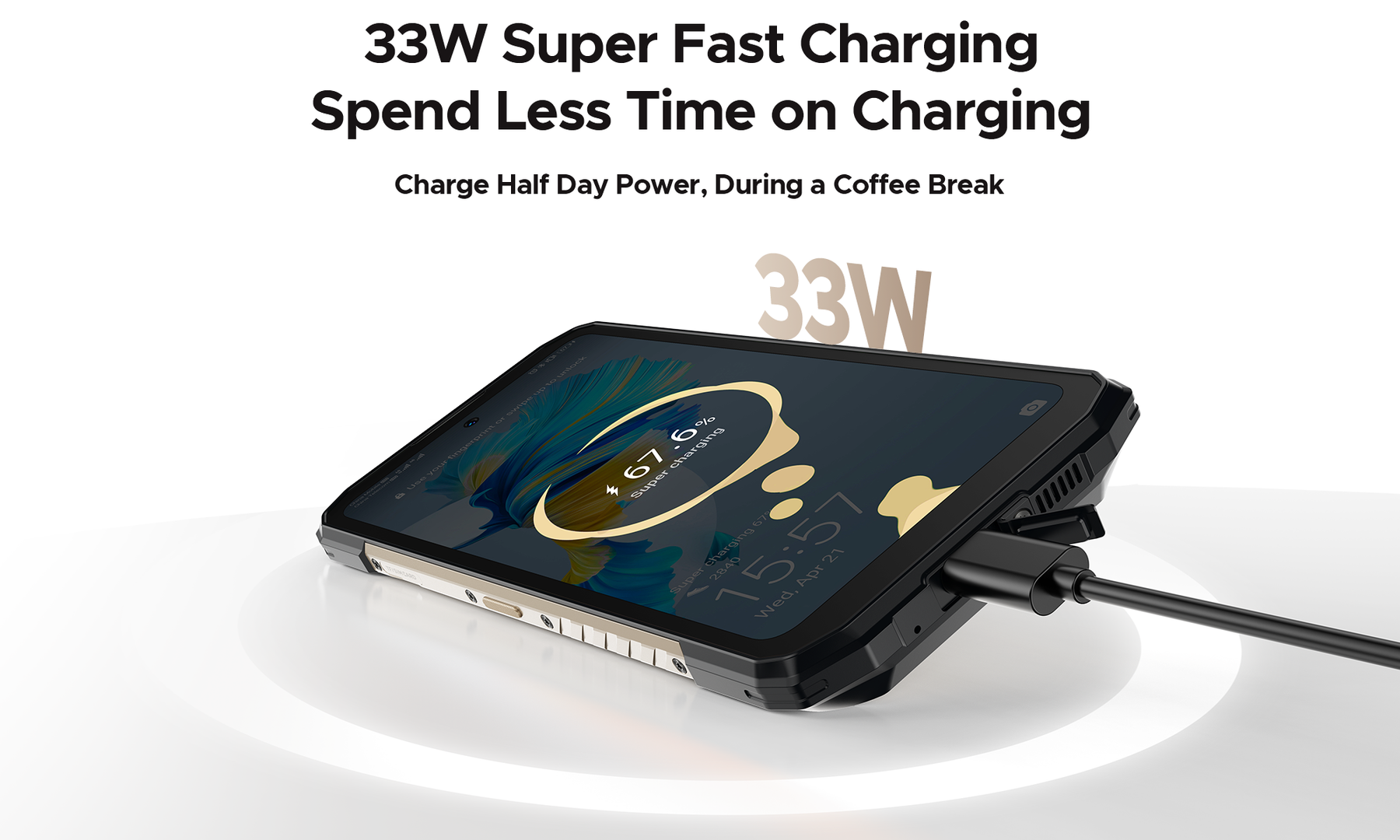 DOOGEE Blade20 Turbo, CPU: Tamanho 7050 120Hz 6,6 polegadas, 8GB RAM, 256GB ROM