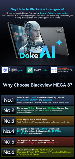 Blackview MEGA 8,CPU:UMS9230S 120Hz 13 polegadas,12GB RAM,512GB ROM