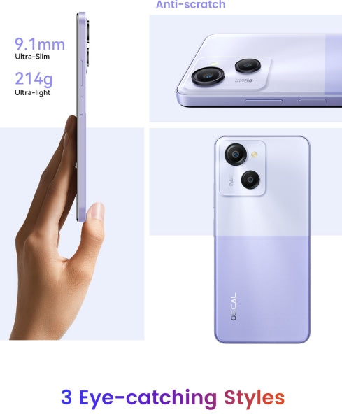 OSCAL MODERN 8, Helio T616 120Hz 6.75-inch screen, 4G Cost-effective Smartphone, 8GB RAM, 256GB ROM