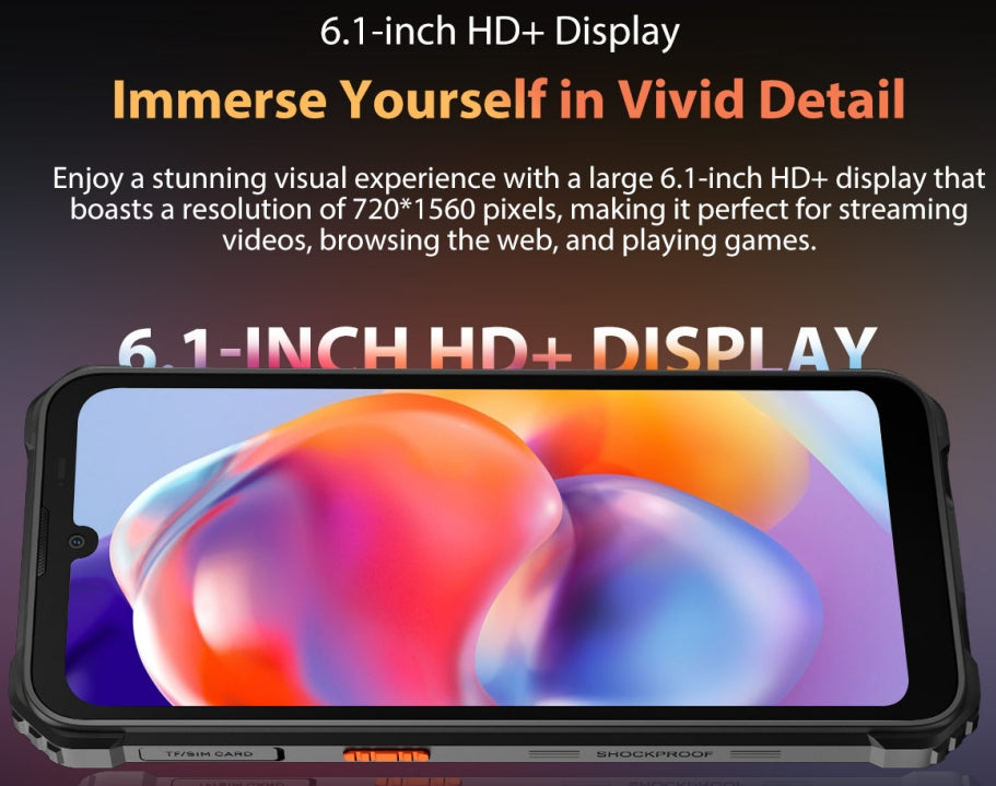 Blackview BV4800 Pro,CPU:T606 120Hz 6.56-inch Screen, 4GB RAM, 128GB ROM