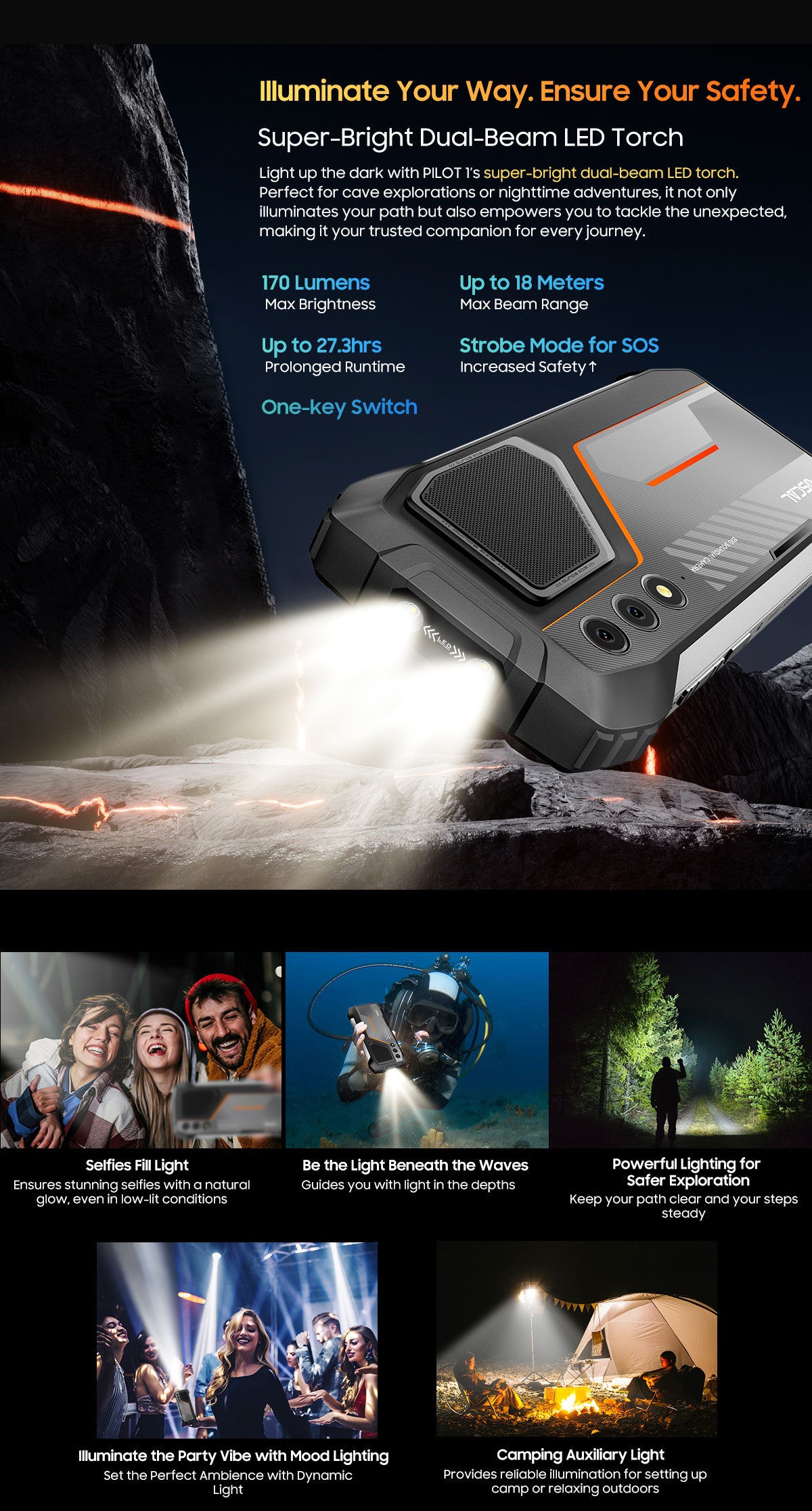 OSCAL PILOT 1,CPU:MT6769V 120Hz 6.67 inches,NFC 4G Three Proof Smartphone, 6GB RAM,256GB ROM