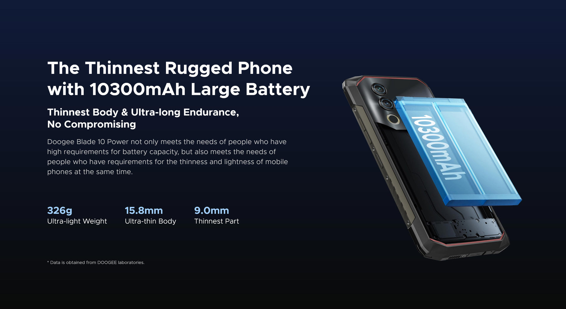 DOOGEE Blade 10 power fornecimento de energia, CPU: T615 120Hz de 6,6 polegadas, venda quente de novo NFC 4G três provas smartphone, 6GB RAM, 256GB ROM