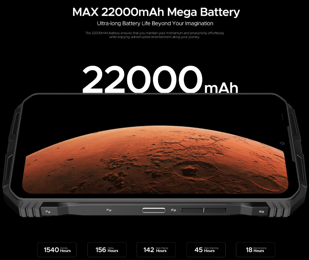 DOOGEE V MAX PLUS, CPU Dimension 7050 120Hz 6,58 Inches, [5G Global Frequency Band] 16GB RAM, 512GB ROM