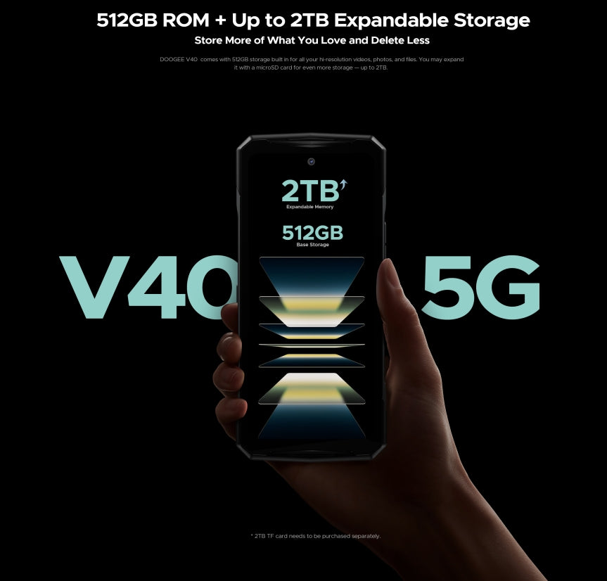 DOOGEE V40 CPU Dimensião 73006 120Hz 6,78 polegadas 5G smartphone rougado para aqueles que puderam jogar V40 12GB RAM 512GB ROM