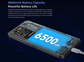 OUKITEL WP50, CPU Dimensity 6100+120Hz 6.6-inch,4GB RAM, 256GB ROM