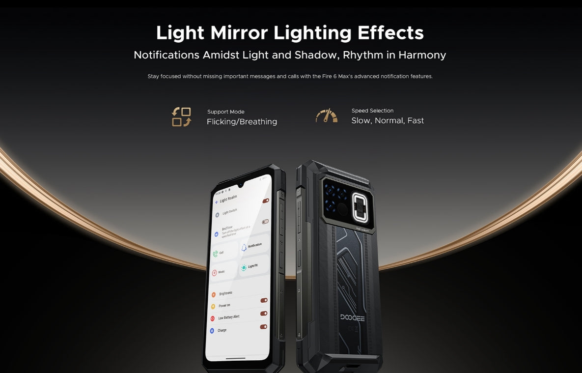 DOOGEE FIRE 6 MAX, CPU: Tamanho 7050 120Hz 6,72 polegadas, [banda de frequência global 5G]  20800mAh grande bateria 8GB RAM, 256GB ROM