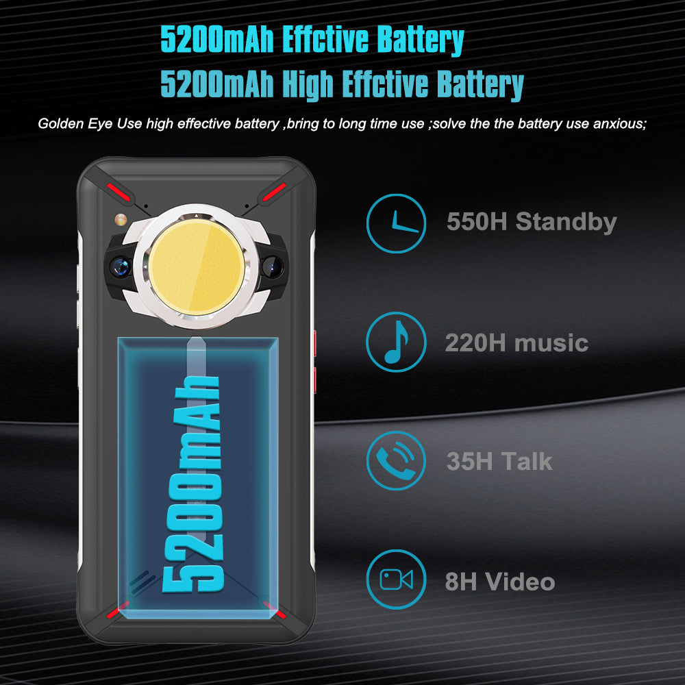 Unihertz-1 TICK TOCK Golden Eye(with light) Tela principal de 6,53 polegadas/tela secundária de 1,3 polegadas [banda de frequência global 5G] 8 GB de RAM 256 GB de ROM