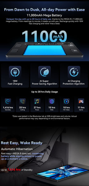 Blackview MEGA 8,CPU:UMS9230S 120Hz 13 pulgadas,12GB RAM,256GB ROM