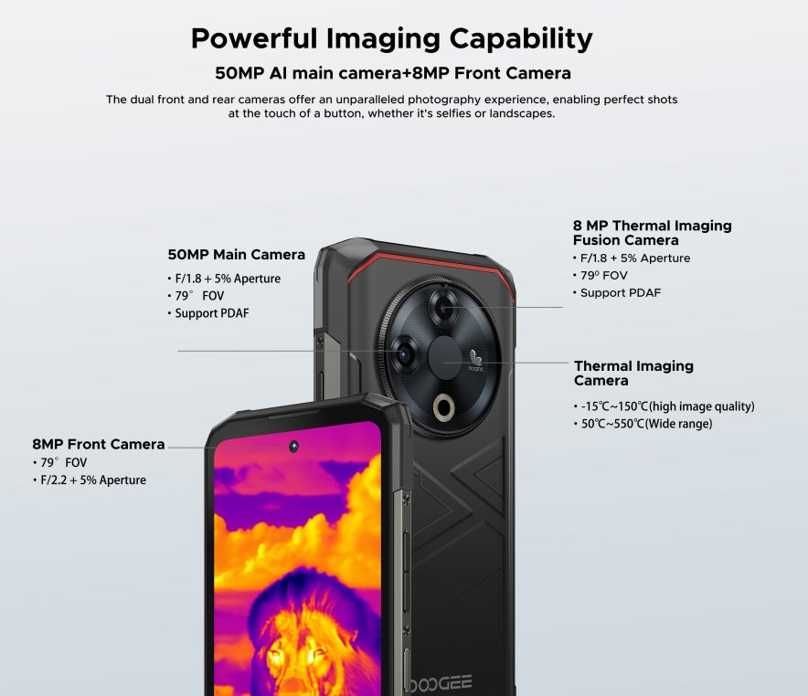 DOOGEE Fire 6,CPU Unisoc T606 120Hz 6.56inch,4G Rugged smartphone 6GB RAM,256GB ROM