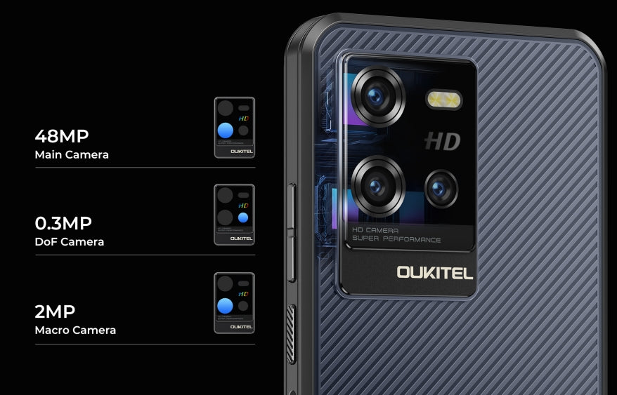 OUKITEL WP50, CPU Dimensity 6100+120Hz 6.6-inch,4GB RAM, 256GB ROM