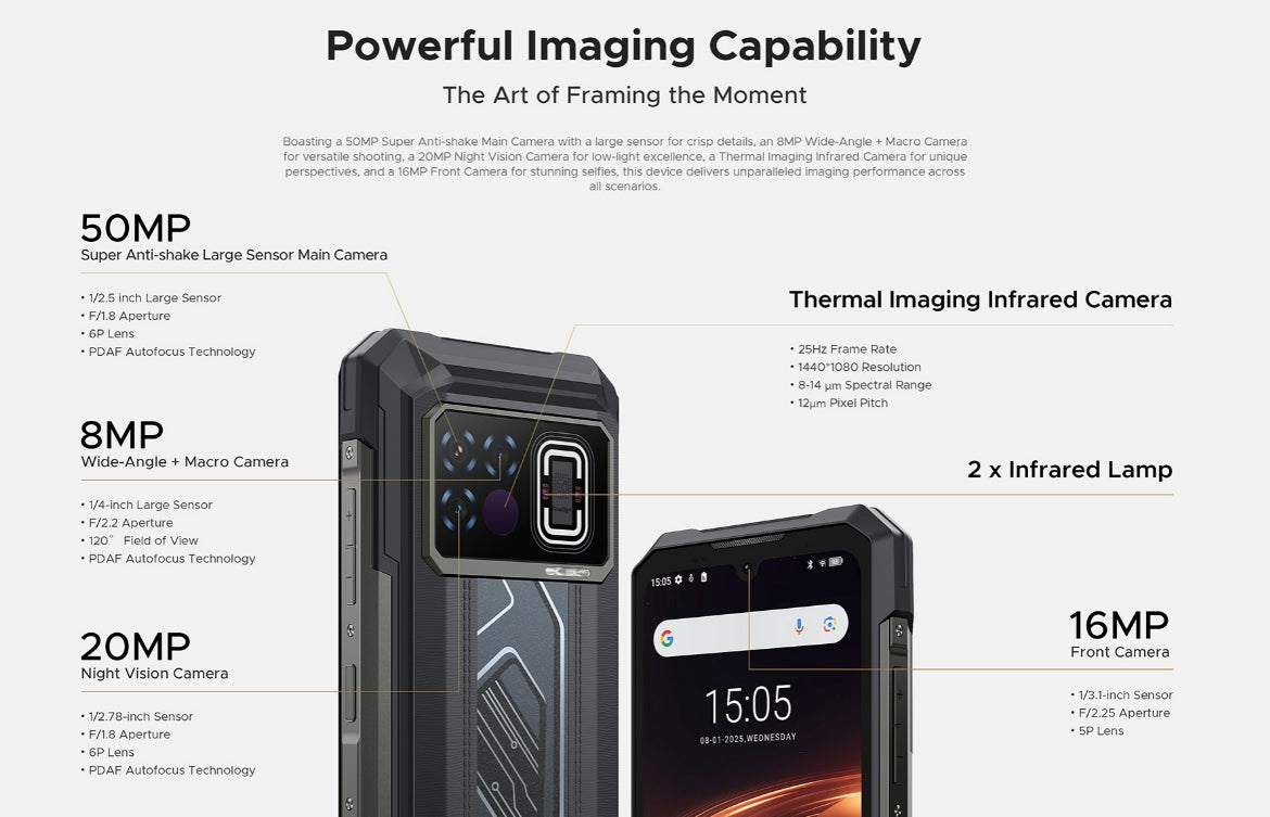 DOOGEE FIRE 6 MAX, CPU: Tamanho 7050 120Hz 6,72 polegadas, [banda de frequência global 5G]  20800mAh grande bateria 8GB RAM, 256GB ROM