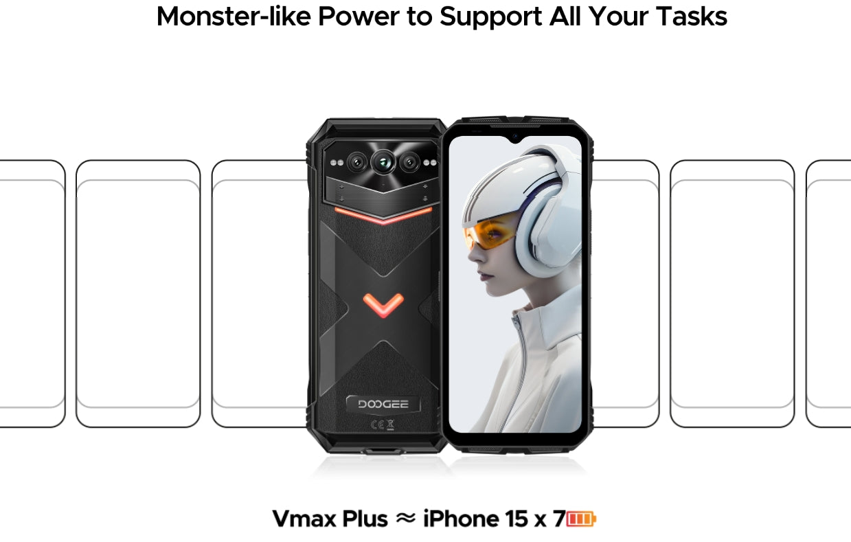 DOOGEE V MAX PLUS, CPU Dimension 7050 120Hz 6,58 Inches, [5G Global Frequency Band] 16GB RAM, 512GB ROM