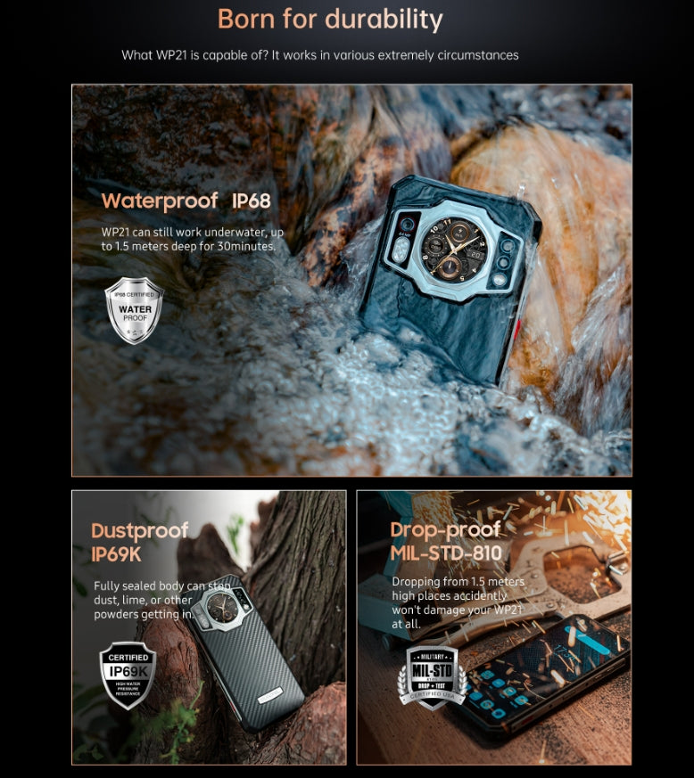 Oukitel WP21,CPU:MT6789 120Hz 6.78 Inches,12GB RAM,256GB ROM