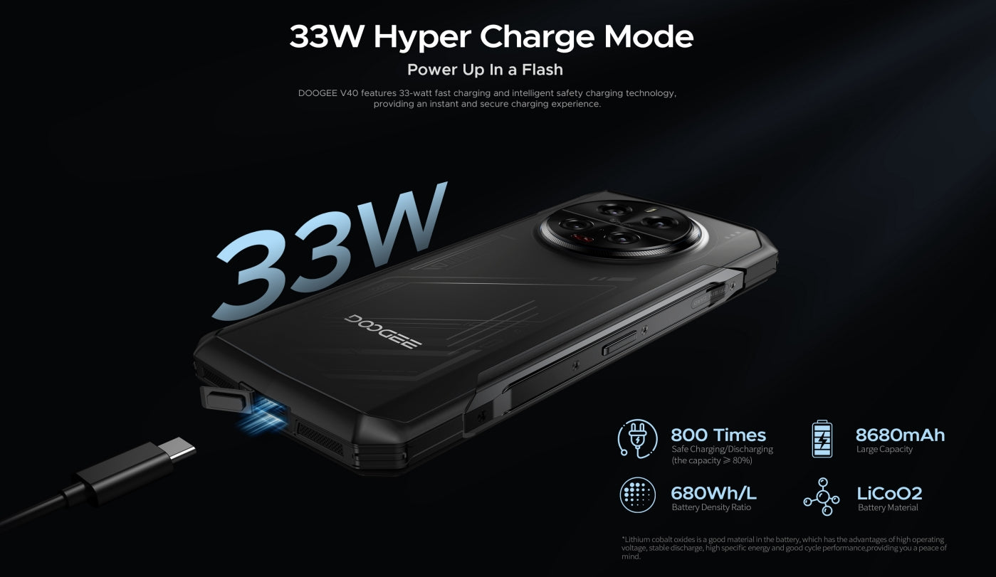 DOOGEE V40 CPU Dimensião 73006 120Hz 6,78 polegadas 5G smartphone rougado para aqueles que puderam jogar V40 12GB RAM 512GB ROM